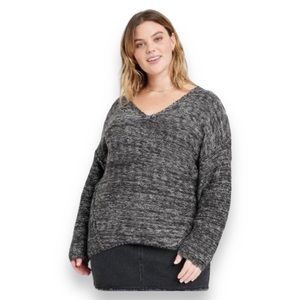 Universal Thread Women’s V Neck Pullover Sweater, Gray, size XL